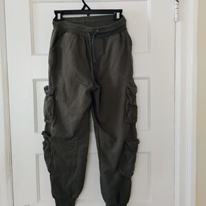 On Fire Olive Cargo Joggers